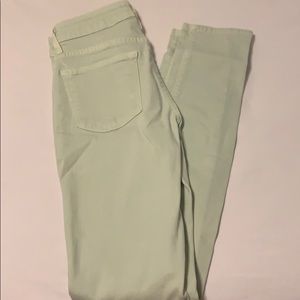 Light green skinny jeans